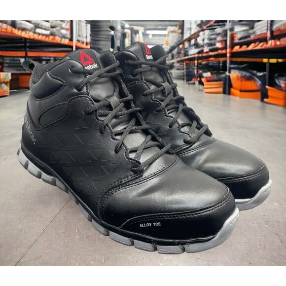 Reebok Sublite Black Alloy Toe Work Shoes RB4142 Mens 8.5 Wide Fit Fast Shipping main image 12